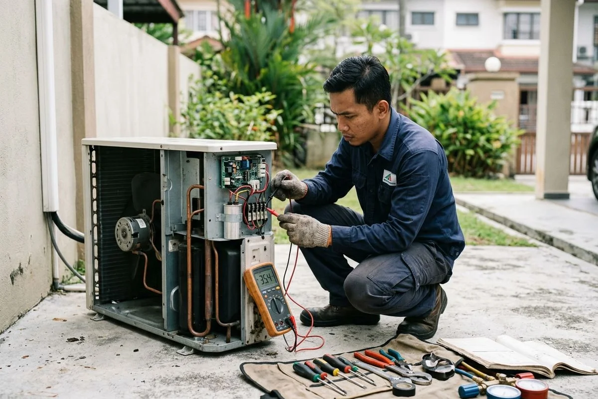 Same-Day Aircond Repair & Fault Diagnosis