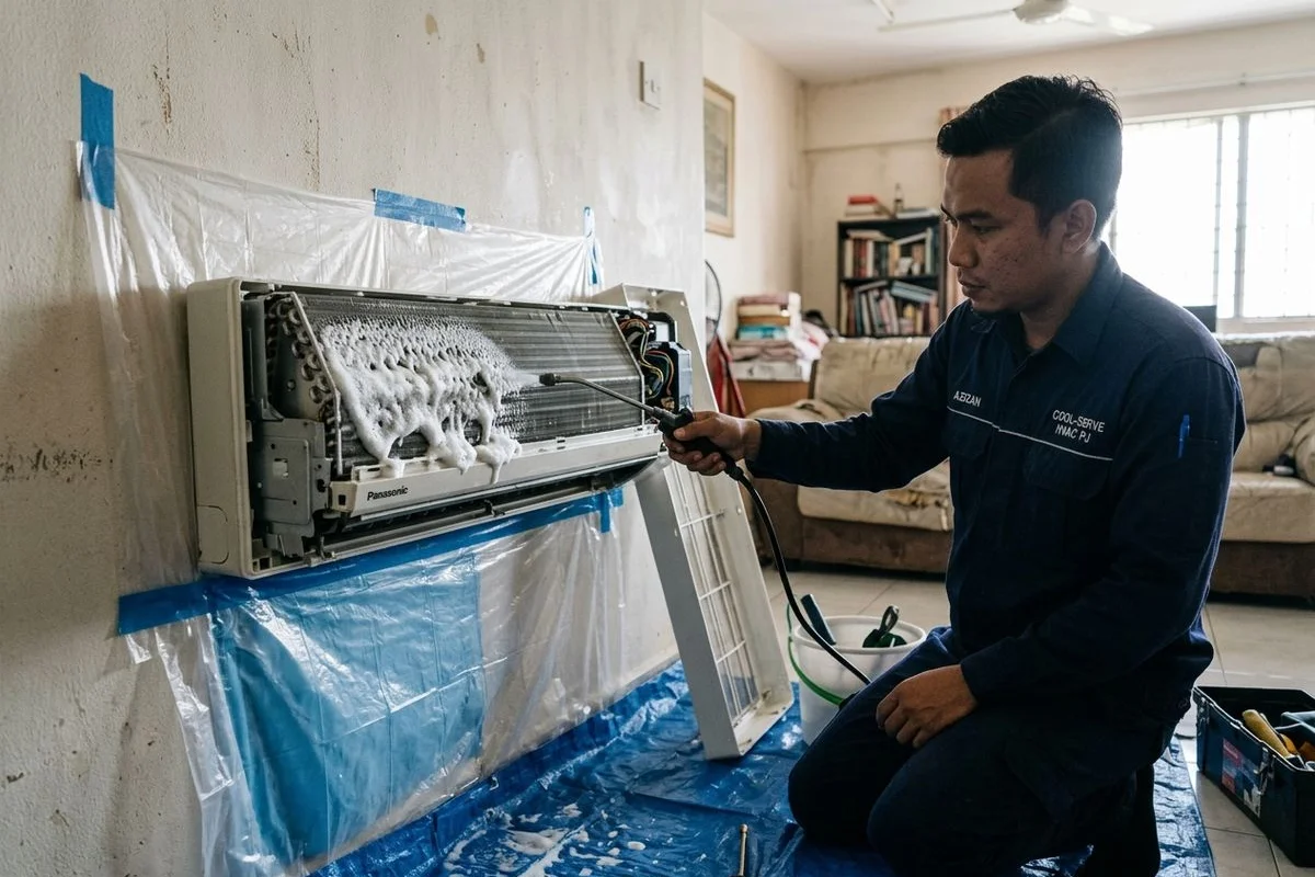 Aircond Chemical Wash & Anti-Mould Coil Overhaul